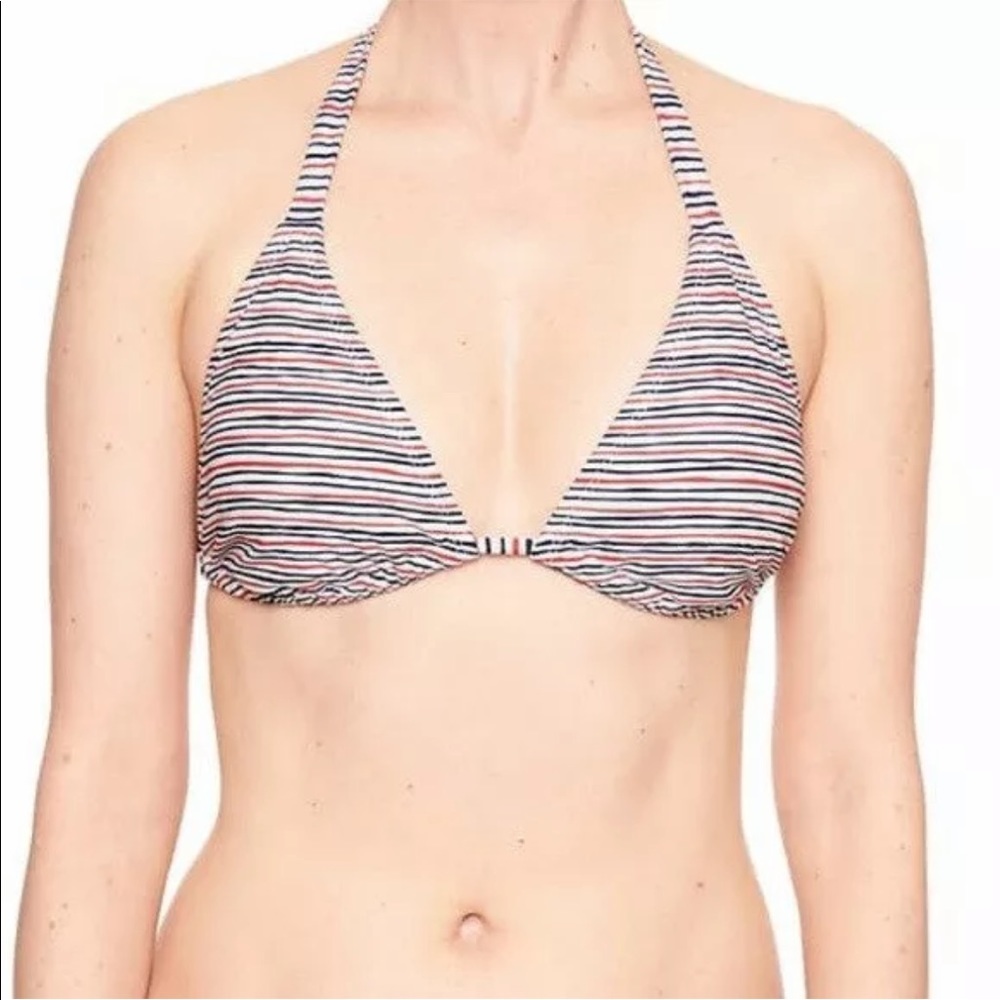 GAP Two two piece Tred white and blue striped bathingl suit - Picture 3 of 6